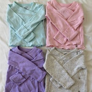 Carter's Girls Knit Wrap Sweaters in Pink, Light Blue, Lavender & Gray
